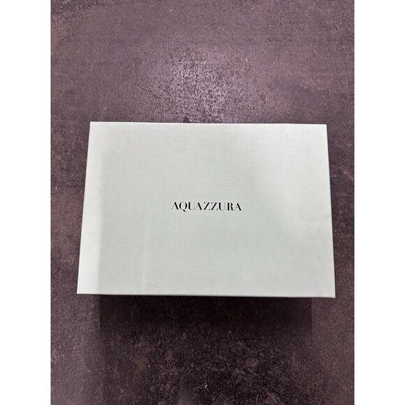 Aquazzura Twist 85 Wedge Sandals White Leather - Picture 3 of 8